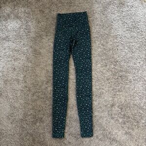 Lululemon Wunder Under Leggings Mountain‎ Peaks Forage Green Sz 2